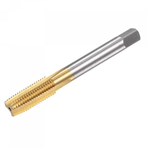sourcing map Tarauds à cannelure droite, M10x1.25 métrique, gaucher avec revêtement en titane M35 cobalt haute vitesse en acier à haute vitesse pour machine à tarauder, tarauder, outil de filetage