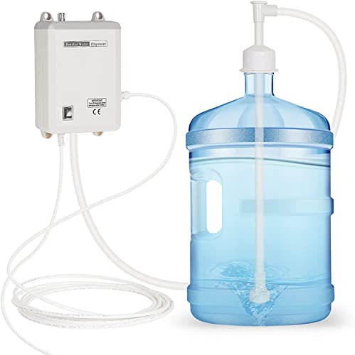TDRSUPER Drinking Water Dispenser Pump System Bottle Water Dispenser 5 Gallon 60PSI for Refrigerator Ice Maker Faucet Coffee/Tea Maker Single Inlet