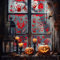 YIHELU Pegatinas De Ventana Sangrientas De Halloween, Manchas De Sangre Realistas, Huellas De Manos Y Terror Para Decoración