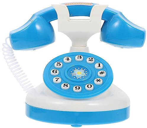 Milisten Giocattolo per telefono fisso con filo, classico vintage vecchio stile, simulazione telefonica novità hotel telefono giocattoli educativi per bambini fingere gioco di ruolo regali interattivi