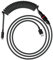 HyperX Câble spiralé – Câble spiralé durable, design élégant, connecteur aviateur 5 broches, USB-C vers USB-A, gris/noir