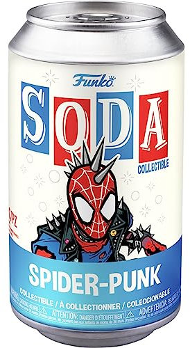 Funko Vinyl SODA: Spider-Man: Spider-Punk - 1/6 Quote Für Seltene Chase-Variante - Spiderman Into The Spiderverse 2 - Vinyl-Sammelfigur - Geschenkidee - Offizielle Handelswaren - Movies Fans