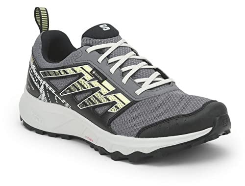 Salomon Herren Wander Gore-tex Hiking Shoe, Quiet Shade Lunar Rock Sunny Lime, 43 1/3 EU