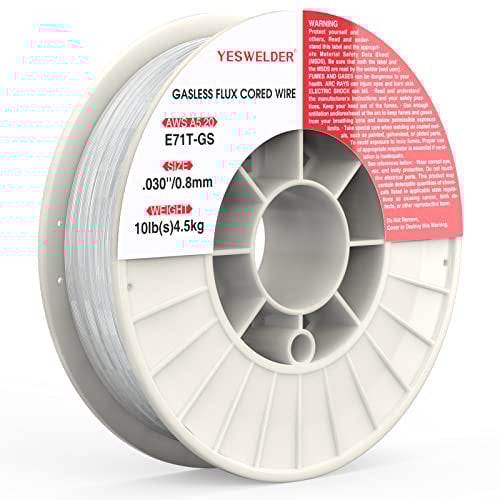 YESWELDER Filo Animato Saldatrice MIG no gas, acciaio dolce E71T-GS 0,8 mm, bobina da 4,5 kg