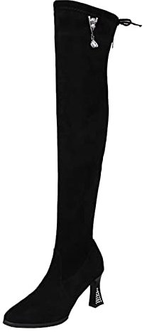 Stivali Donna Estivi Traforati Neri Scarpe da Donna Stivali Moto Donna 39 Stivali Donna Estivi Neri Stivaletti Cowboy Western Ciabatte Donna Gomma Sandali Sposa f-Nero 40
