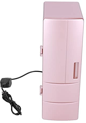 TOPINCN Mini Réfrigérateur Petit USB Cosmétiques Portable Or Rose réfrigéré Mini Réfrigérateur Refroidisseur Réfrigérateur Miniature Maison Mini Réfrigérateur