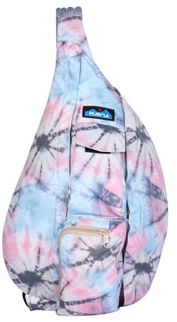 KAVU Original Rope Sack Sling Crossbody Rucksack - Spiral Tie Dye