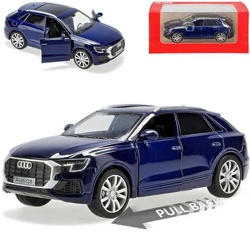 Generisch A*U*D*I Q8 Q8 4M SUV Blau Ab 2018 1/36 Tayumo Modell Auto mit oder ohne individiuellem Wunschkennzeichen