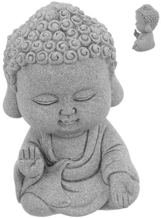 Buddha-Statue Dekoration Desktop-Buddha-Statue Betende Buddha-skulptur Zen-gartendekoration Im Freien Dekorative Tischstatue Kleine Buddha-Statue Antiquität Anzahl Blaustein Baby