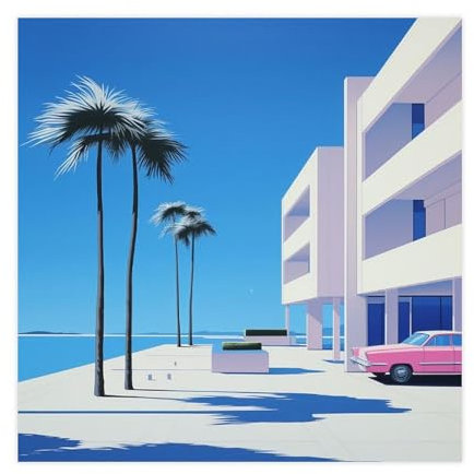 AAVEDA Hiroshi Nagai 9 Leinwand-Poster, Wandkunst, Dekordruck, Bild Gemälde für Wohnzimmer, Schlafzimmer, Dekoration, ungerahmt, 30 x 30 cm