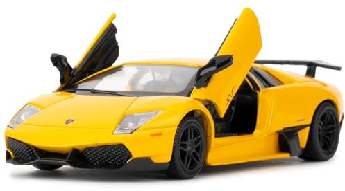 imtfzct 1/36 Lamborghini Fledermäuse LP670-4 Casting Auto Modell,Zink Legierung Kinder Spielzeug Auto, Freizeit Auto, Kinder Spielzeug Auto, Geschenk für Jungen und Mädchen(Gelb)