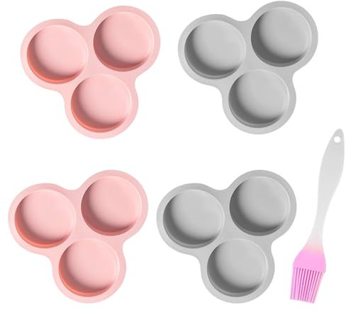 4 Pièces Moule pour Air Fryer, Avec 17 * 3 CM Brosse en Silicone, 23 * 21.5 * 2 CM Moule Air Fryer, Moule Silicone Air Fryer, Moule Oeuf, Moule Silicone Rond, Moule pour Air Fryer (1)