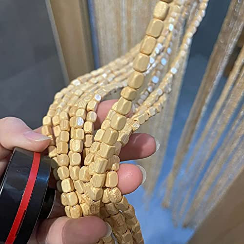 FZZIBQYR Bambus-Perlenvorhang, natürlich, Holzperlen-Türperlen, Wandbehang, Türvorhang, Raumteiler, hängende Perlen, Jalousie, Fliegengittervorhang, für Trennwand, anpassbar (70 Stränge (70 x 150 cm)