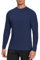 Weardear UV Schutz Shirt Herren Langarm UPF 50+ Sonnenschutz Sport T-Shirts Funktionsshirt Laufshirt Schnelltrocknend Atmungsaktive Trainingsshirt Fitness Running Fishing Navy Blau L
