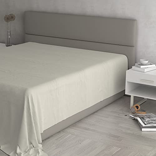 MAX Color Bettlaken, 100% Baumwolle, einfarbig, Creme, Doppelbett Maxi 270 x 300 cm