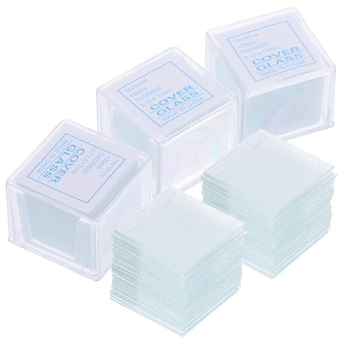 iplusmile 500 Stück Deckgläschen für Mikroskop 18x18mm | Klares glas, präzise probenvorbereitung, kompatibel mit standardmodellen, ideal für labor und biologieunterricht