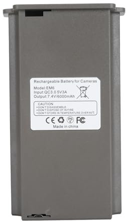 Batterie pour Caméra de Chasse, Batterie Rechargeable 6000 MAh avec Voyant LED, Compatible avec Les Caméras Trail X Gen 2.0, X, X Pro, XB, SK Camera, Gris