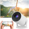 Smart Mini Projector with WiFi and Bluetooth, 270° Adjustable, Auto Keystone, Big Screen Portable, 1080P Support, for Phone & TV