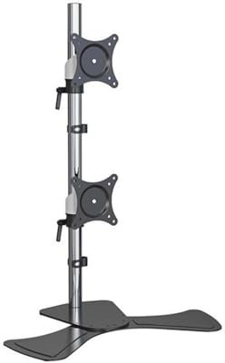 Monitor stand Dual Monitor Stand for Desk, Vertical Stack Screen Monitor Mount, Free Standing Dual Monitor Mount Fits 17-27 Screens within 17.6 lbs Desk accessories