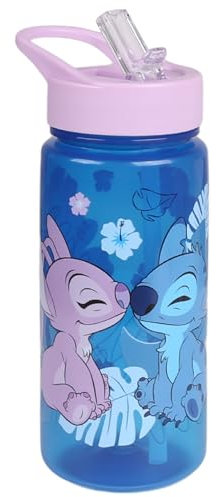 sarcia.eu Angel & Stitch Bouteille bleue avec bec et poignée, pour fille, 500 ml