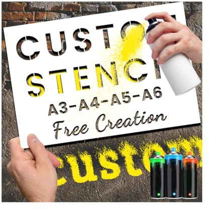 Wiederverwendbare Schablonen, personalisierte Textschablone für Sprühmalerei und Schilderherstellung, langlebige Kunststoff-, Metall- und Holzschablonen, mehrere Materialoptionen
