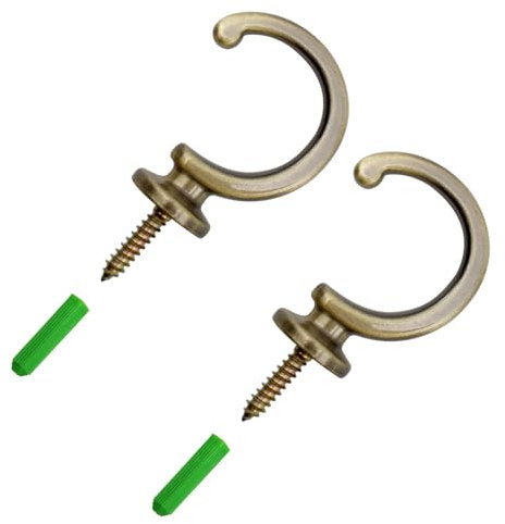 PHMING 2 Pezzi Ganci per Tende di G, Ganci per Tende da Sole con Tubo di Espansione, Fermatenda in Lega di Zinco, Adatto per Casa, Ufficio, Hotel