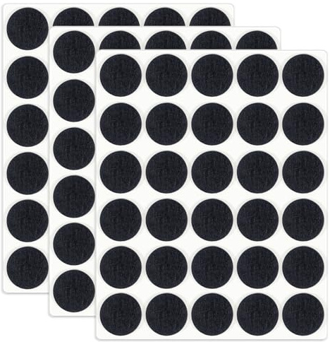 HNR 20mm Felt Furniture Pads for Hardwood Floors - 90 Pcs 3mm Thick Self Adhesive Chair Leg Felt Pads, Floor Protector Pads for Furniture Feet (Black)