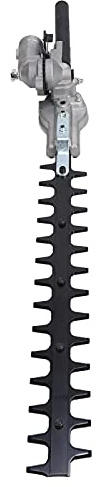 Asixxsix 26mm Hedge Trimmer Attachment, Universal Hedge Trimmer Head, Heavy Duty Steel Vane/Wing, Dual Action Articulating, Garden Tools for Brush Cutters Garden