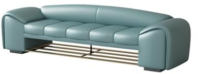 NexaGeniX Fußbank fürs Bett Bank am Bettende mit Schuhregal, gepolsterte Eingangsbank, Aufbewahrungsregal for Eingangsbereich, Flur, Schlafzimmer oder Wohnzimmer Fußhocker fürs Bett(Blue)