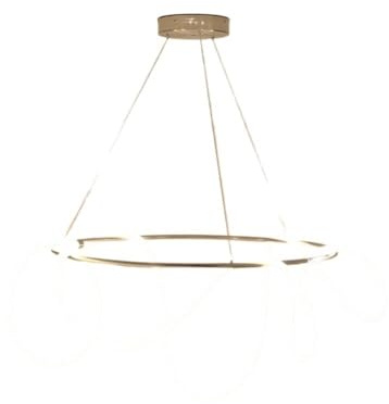 HYHDDM Moderne Ringleuchte - Gold LED Pendelleuchte mit flexiblem Silikonband zum Personalisieren für Wohnzimmer Schlafzimmer Esszimmer, Naturweiß, Ø 60cm/23in (72W)