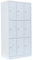 Lüllmann 9 Fächer Schließfachschrank komplett montiert weiß 180x88,5x50cm (HxBxT) Wertfachschrank Fächerschrank Spind Umkleideschrank 520337