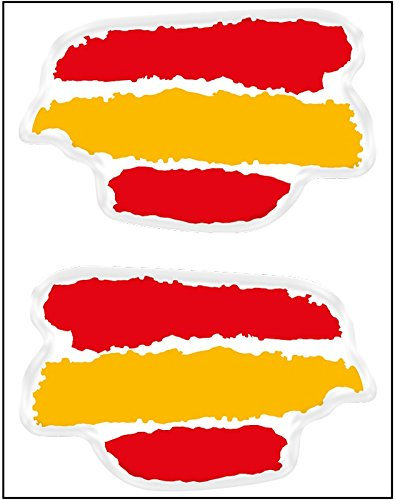 Artimagen - Pegatina Bandera España Trazos 2 uds. RESINA.