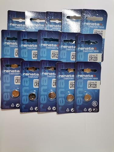 15 Stück Batterien Renata CR1220 – Single Blister – 3 V Lithium