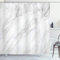 ABAKUHAUS Marbre Rideau de Douche, Tachée Monochrome étage, Tissu Ensemble de Décor de Salle de Bain avec Crochets, 175 cm x 240 cm, Blanc Gris pâle