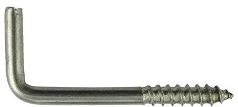 Eisenwaren2000 | 4,5 x 50 mm Haken-Schraube (10 Stück) - Schraubhaken gerade Ausführung - mit Holzgewinde - Edelstahl A2 V2A - rostfrei