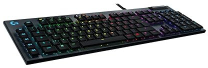 Logitech G815 Mechanical Gaming Keyboard, Linear GL Key Switch with Flat Profile, Lightsync RGB, Slim Design, 5 Programmable G Keys, Multimedia Controls, German QWERTZ Layout