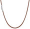 U7 Collier braun Kordelkette 2mm/60cm Herren geflochtene Lederkette mit Edelstahl Verschluss Damen Trendiger Alltagsleben Modeschmuck