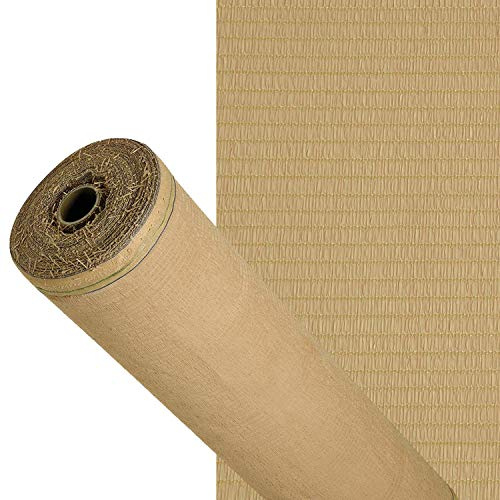PAPILLON - Rete ombreggiante 90%, rotolo 1,5 x 50 metri, riduce le radiazioni, protezione giardino e terrazza, regolazione temperatura, colore beige