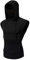 Xniral Mens Herren Pullover mit Gesichtsschal Einfarbig Ärmellos Kurzarm-Kapuzenpulli Tops zum Karneval (L, Schwarz-Ärmellos)