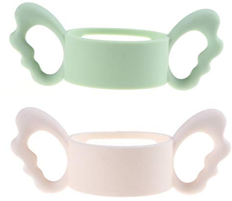CCCYMM Lot de 2 poignées de biberon en silicone à col large Diamètre extérieur supérieur à 6 cm