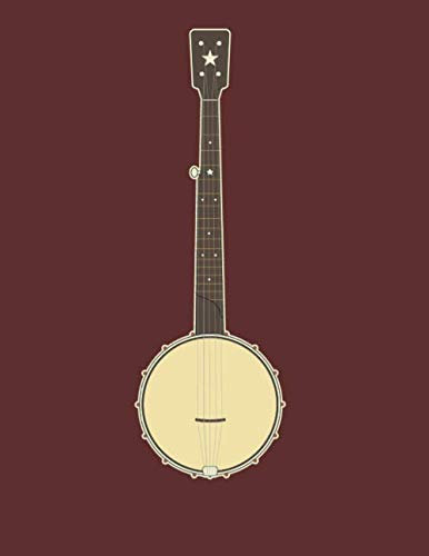Banjo Tab: blank banjo tab notebook with ruled and tab pages, 8.5x11, 120 pages