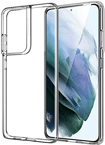 ESR Coque Transparente Compatible avec Samsung Galaxy S21 Ultra de 6,8 Pouces 5G, Coque Silicone en Polymère Mince Souple et Flexible, Séries Project Zero, Transparent