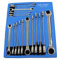 US PRO Tools 17pc 8mm-24mm Metric Gear Ratchet Wrench Spanner Set Eva Foam Tray 3566