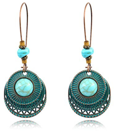 LATRAT Ohrringe Türkis Wunderbare Ethno Ohrringe Handmade Schmuck Damen