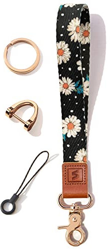 SENLLY Armband Schlüsselanhänger Kurz, Originellem Musterdesign Schlüsselband für Schlüssel
