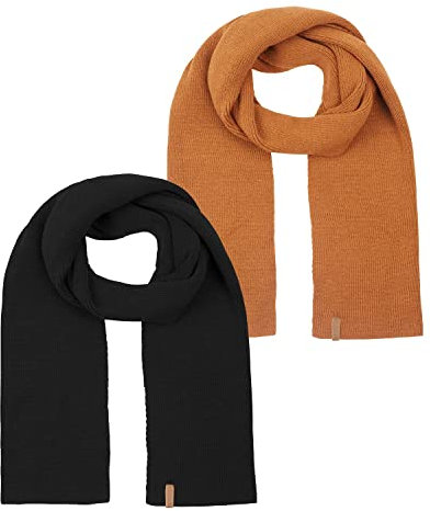 riverso Herren Schal RIVLiam 2er Pack Strickschal Männerschal Winterschal Langschal Basic Einfarbig 100% Acryl Herbst Winter Einheitsgröße, Größe:One Size, Farbe:Farbmix 2