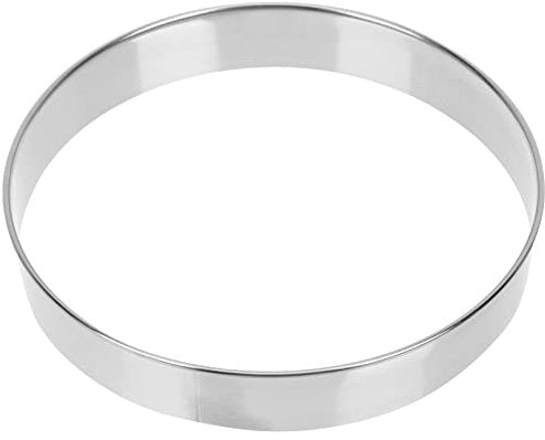 Yardwe Stainless Steel Pizza Rings, 9 inch Round Pastry Cake Rings Molds, Egg Pancake Rings for Cooking Baking
