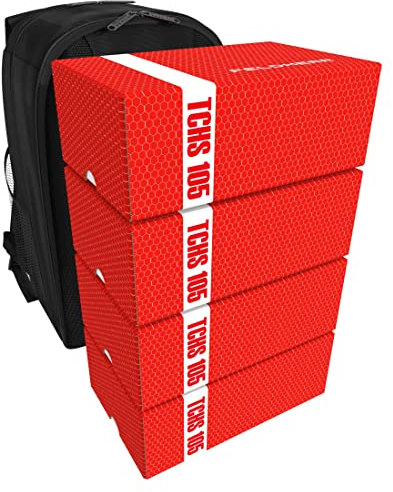 Feldherr Rucksack mit 4 Kartenboxen TCHS105 für bis zu 6400 Spiel- und Sammelkarten (kompatibel mit z. B. Magic The Gathering, Yu Gi Oh, PKM, Marvel Champions), Farbe:TCHS105 Rot