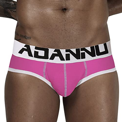 Sous-vêtements de sport pour homme avec poche bombée - Bikini pour homme - Slip sexy pour homme - Sous-vêtements de sport, rose, XL