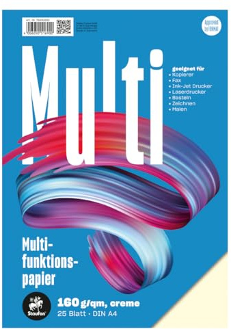 Staufen Style Multifunktions Papier, DIN A4, 160 g/m², Farbe creme - 2 Pack mit je 25 Blatt